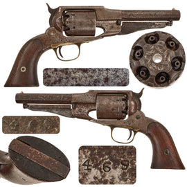 Original U.S. Civil War Remington-Beals Army Model .44 Caliber Percussion Revolver with Shortened 5 1/2" Barrel, Serial No. 469