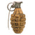 Original U.S. WWII Inert MkII Yellow Early War High Explosive Pineapple Grenade with M10A2 Fuze Original Items