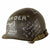 Original U.S. WWII Vietnam War Reissued Front Seam M1 Helmet with GI Graffiti & White Painted Liner with Holes - Graffiti Dated 1969 - “Ignorance is an Excuse” Original Items