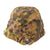 Original German WWII Post War Assembled Helmet Cover Made From Platanenmuster Plane Tree Camouflage Original Items