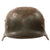 Original German WWII Rare Waffen SS M35 Single Decal Helmet with Replaced 1943 Dated 57cm Liner - Stamped ET64 Original Items