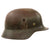 Original German WWII Rare Waffen SS M35 Single Decal Helmet with Replaced 1943 Dated 57cm Liner - Stamped ET64 Original Items