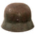 Original German WWII Rare Waffen SS M35 Single Decal Helmet with Replaced 1943 Dated 57cm Liner - Stamped ET64 Original Items
