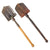 Original German WWII Pair of Two Folding Shovels Klappspaten with Maker Markings Original Items