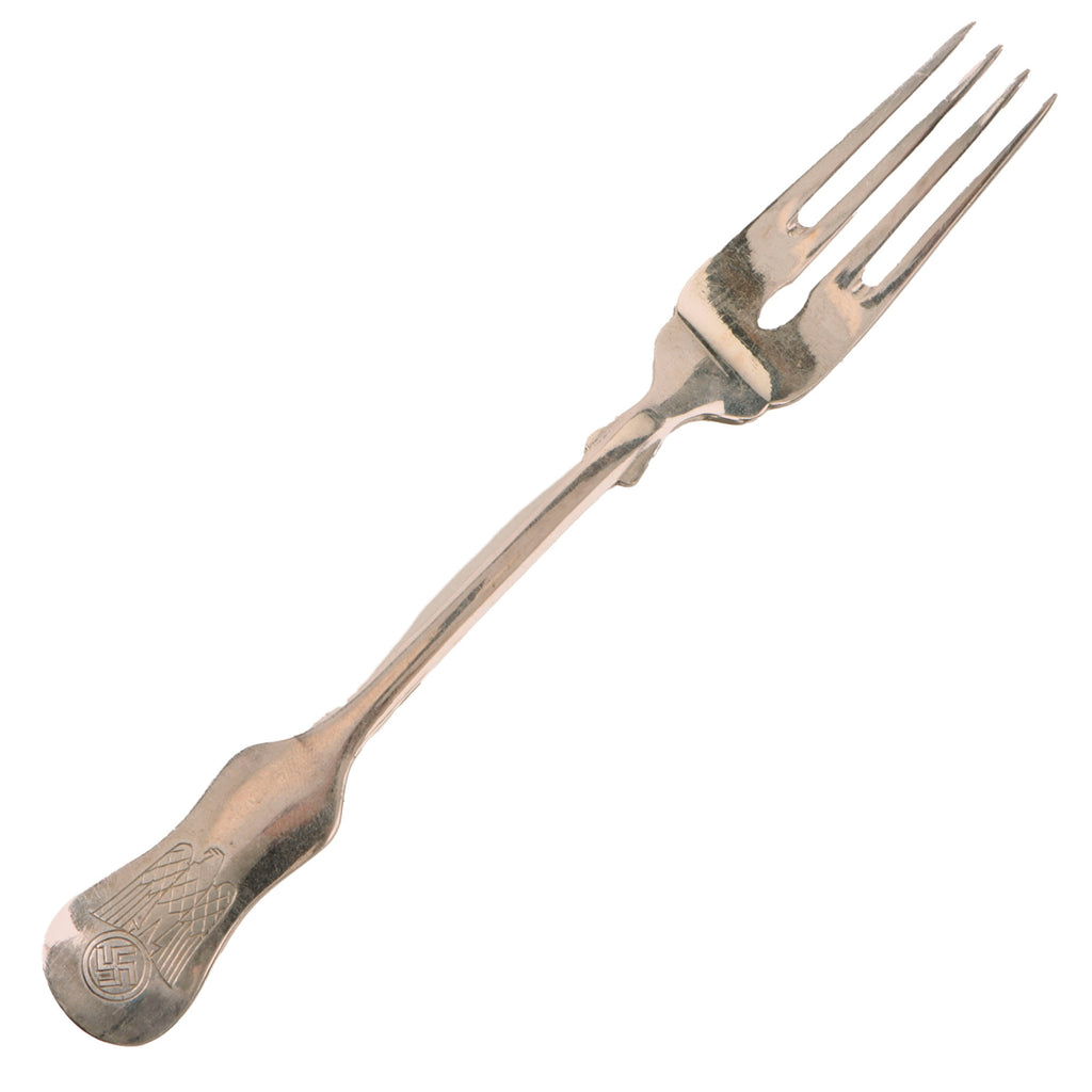 Original German WWII Schloss Klessheim Formal Pattern Silver Fish Fork by Arthur Krupp of Berndorf Original Items