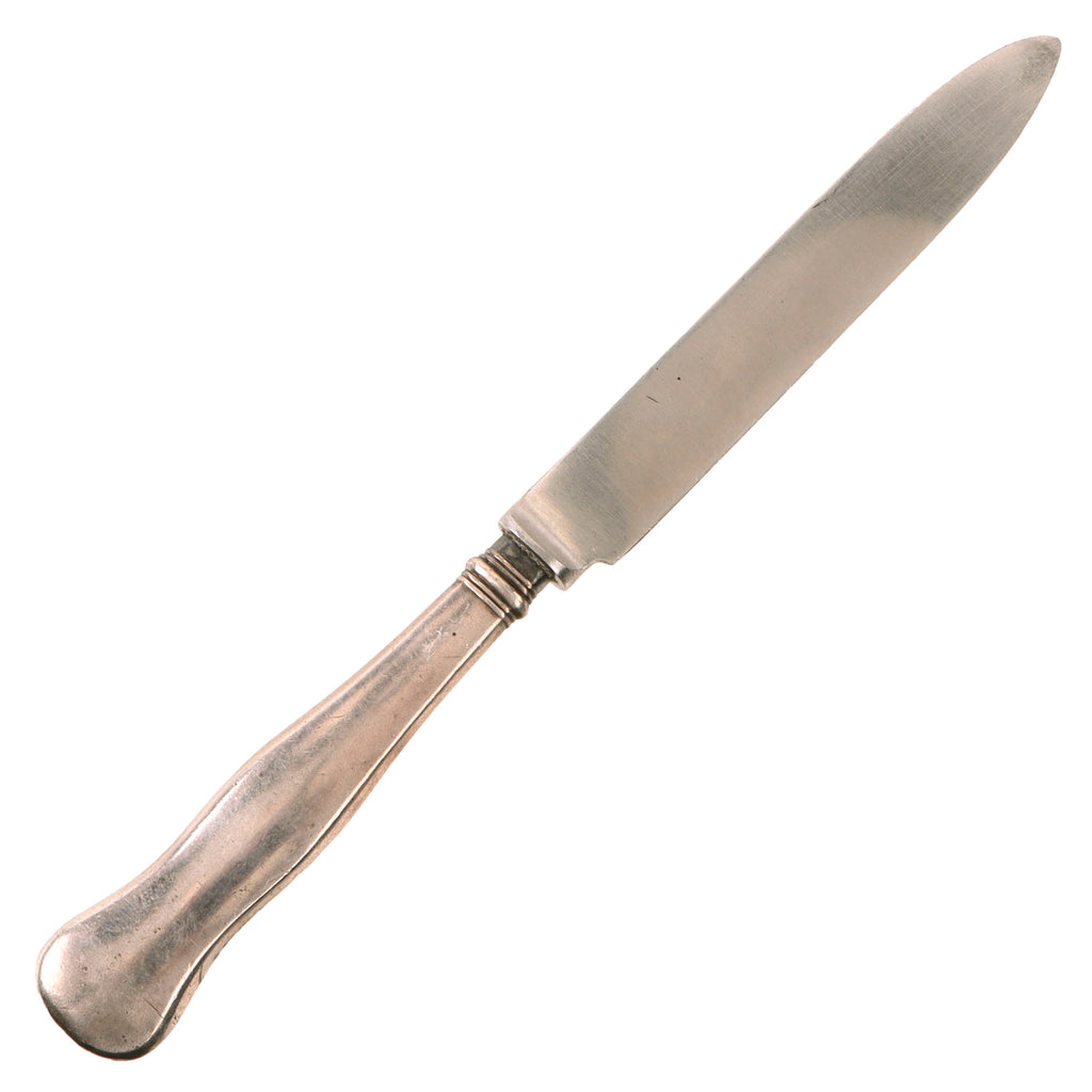 Original German WWII Schloss Klessheim Formal Pattern Silver Dessert Knife with Stainless Blade by Arthur Krupp Original Items