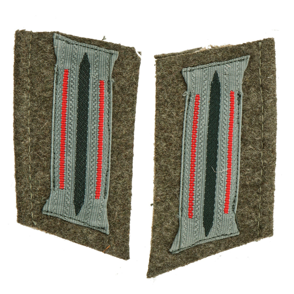Original German WWII Heer Army Artillery 1935 Pattern EM/NCO Uniform Cutoff Collar Tab Set - Left and Right Original Items