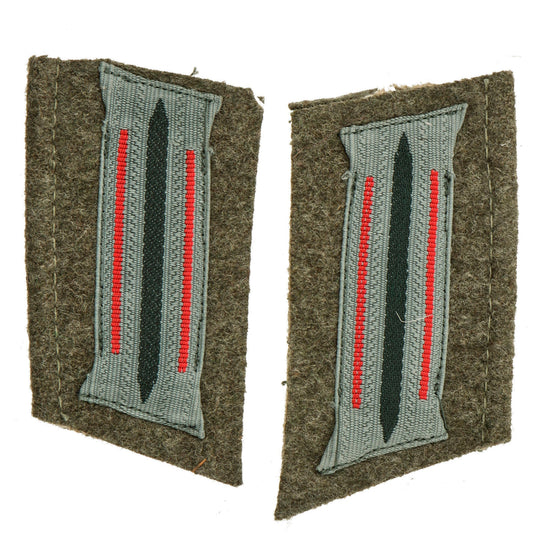 Original German WWII Heer Army Artillery 1935 Pattern EM/NCO Uniform Cutoff Collar Tab Set - Left and Right Original Items