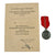 Original German WWII Eastern Front Medal with Military Police Named Award Document and Ribbon - Feldgendarmerie Original Items