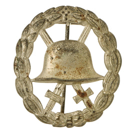 Original Imperial German WWI Cut-Out Silver Wound Badge - Verwundetenabzeichen in Silber