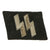 Original German WWII SS EM/NCO Type 2 Double Sig Rune Collar Tab - Schutzstaffel Original Items