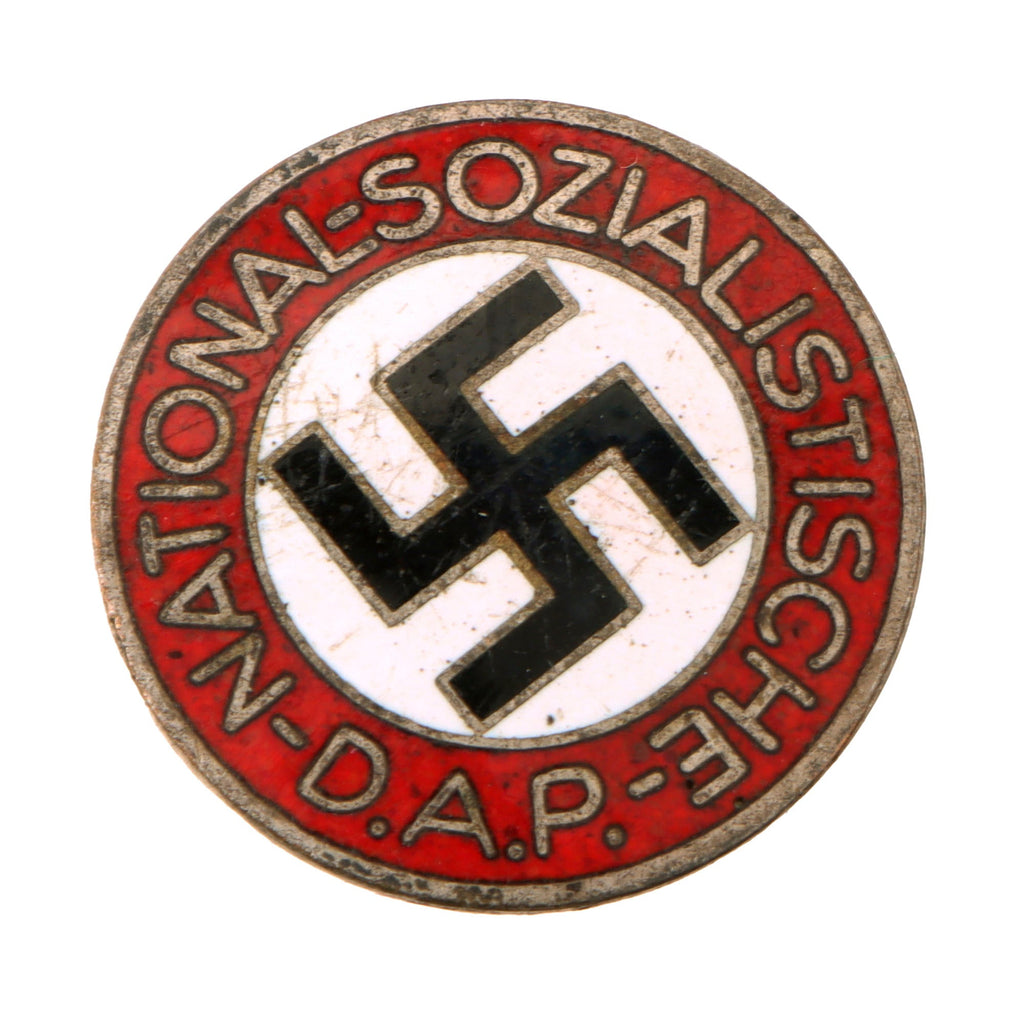 Original German NSDAP Party Enamel Membership Badge Pin by Matthias Oechsler & Söhne - RZM M1/14 Original Items