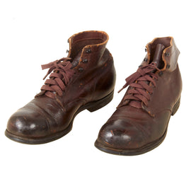 Original U.S. WWII Model 1939 American Service Shoe Low Boots - Size 8½D