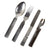 Original German WWII Mess Kit Utensil Set Dated 1942 - Steel and Stainless Steel Original Items