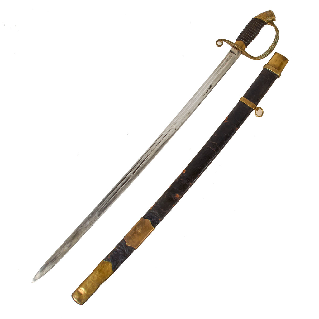 Original Imperial Russian WWI Era Model 1881 Dragoon Officer’s Shashka Sword with Scabbard & Nicholas II Cypher on Pommel Original Items