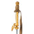 Original Imperial German WWI Bavarian State Official Diplomat’s Dress Lion’s Head Sword with Mother of Pearl Grips & Fire-Blued Gold-Inlaid Blade - Leather Scabbard & Troddel Knot Original Items