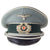 Original German WWII Named and Unit Marked Army Heer Infantry Officers Schirmmütze Visor Cap Original Items
