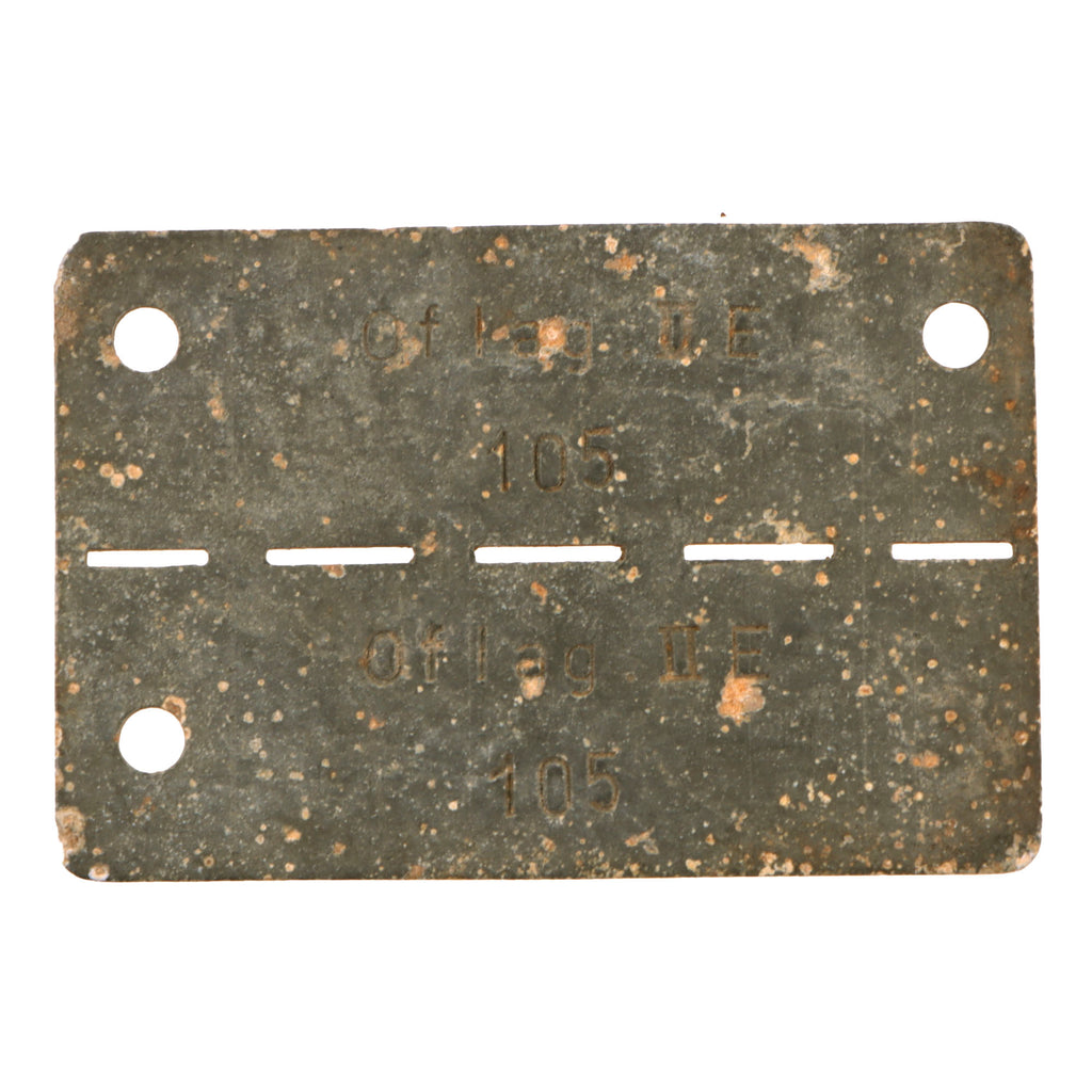 Original German WWII Camp Fünfeichen Stalag II-A Oflag II-E Russian Prisoner Dog Tag Original Items