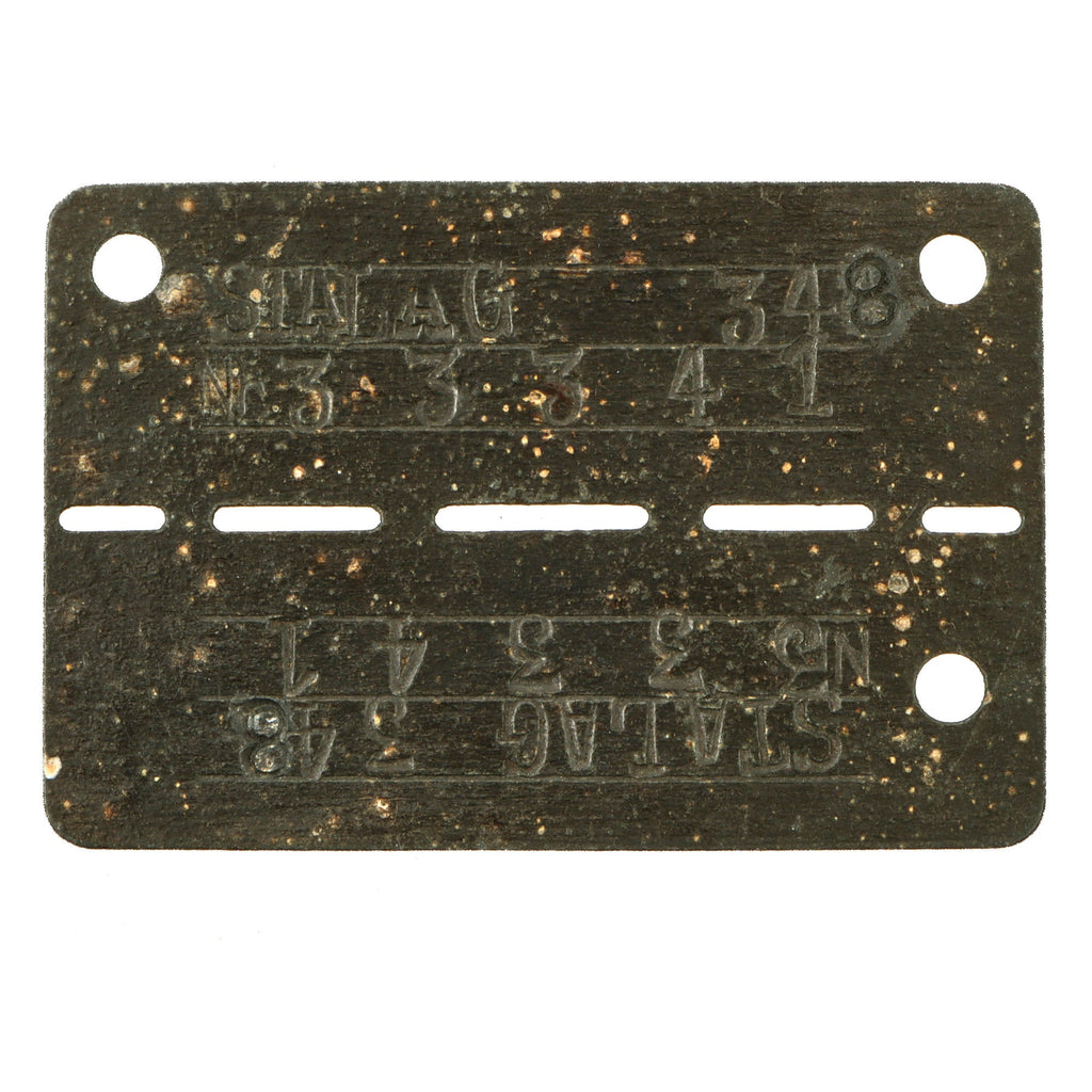 Original German WWII Stalag 348 Soviet Russian Prisoner Dog Tag Original Items