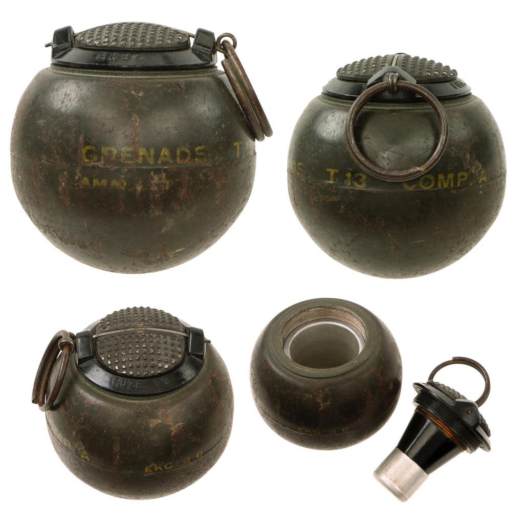 Original Rare U.S. WWII O.S.S. Issue T13 Beano Grenade Manufactured by Eastman Kodak Company - Inert Original Items