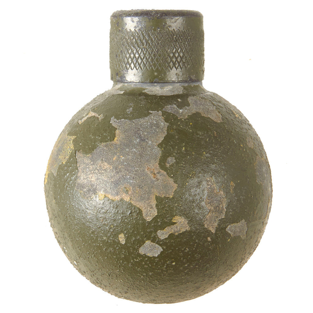 Original U.S. WWII Rare O.S.S. Experimental T15 Beano Ball Grenade with Fuze Cap - Inert Original Items