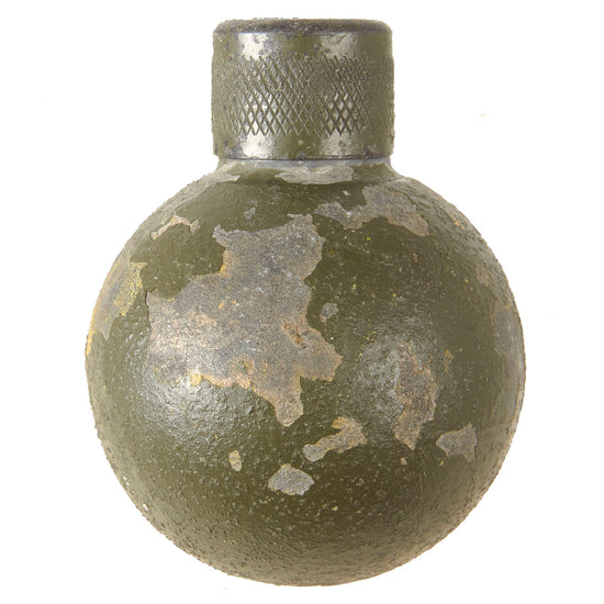 Original U.S. WWII Rare O.S.S. Experimental T15 Beano Ball Grenade with Fuze Cap - Inert Original Items