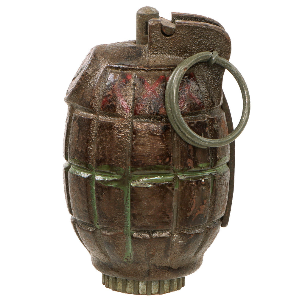 Original British WWII MIlls Bomb No. 36M MKI Grenade by Canadian Maker Schultz Diecasting Co. - Dated 1944 & 1945 Original Items