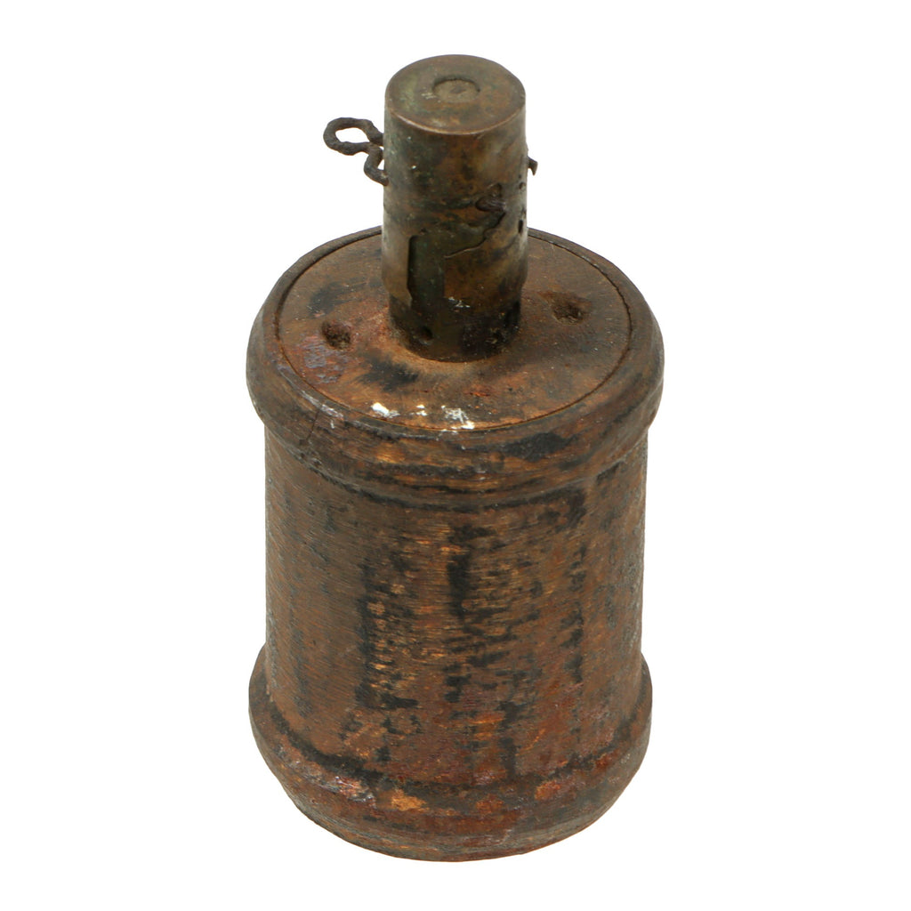 Original Japanese WWII Inert Type 99 Kiska Hand Grenade with Fuse & Pull String - Dated 1942 - Missing Fuze Cover Original Items