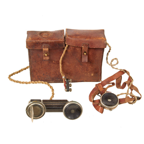 Original Imperial Japanese Pre-WWII Ancillary Field Telephone Handset & Case by Kyoiku Electric Co. - Dated 1928 Original Items