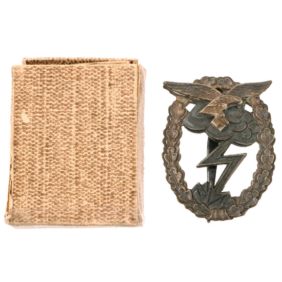 Original German WWII Luftwaffe Ground Assault Badge by Rudolf Karneth in Box - Erdkampfabzeichen der Luftwaffe Original Items