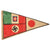 Original Italian WWII Axis Powers Friendship Pennant - Italian, German, and Japanese Emblems - 5 3/4" x 9 3/8" Original Items