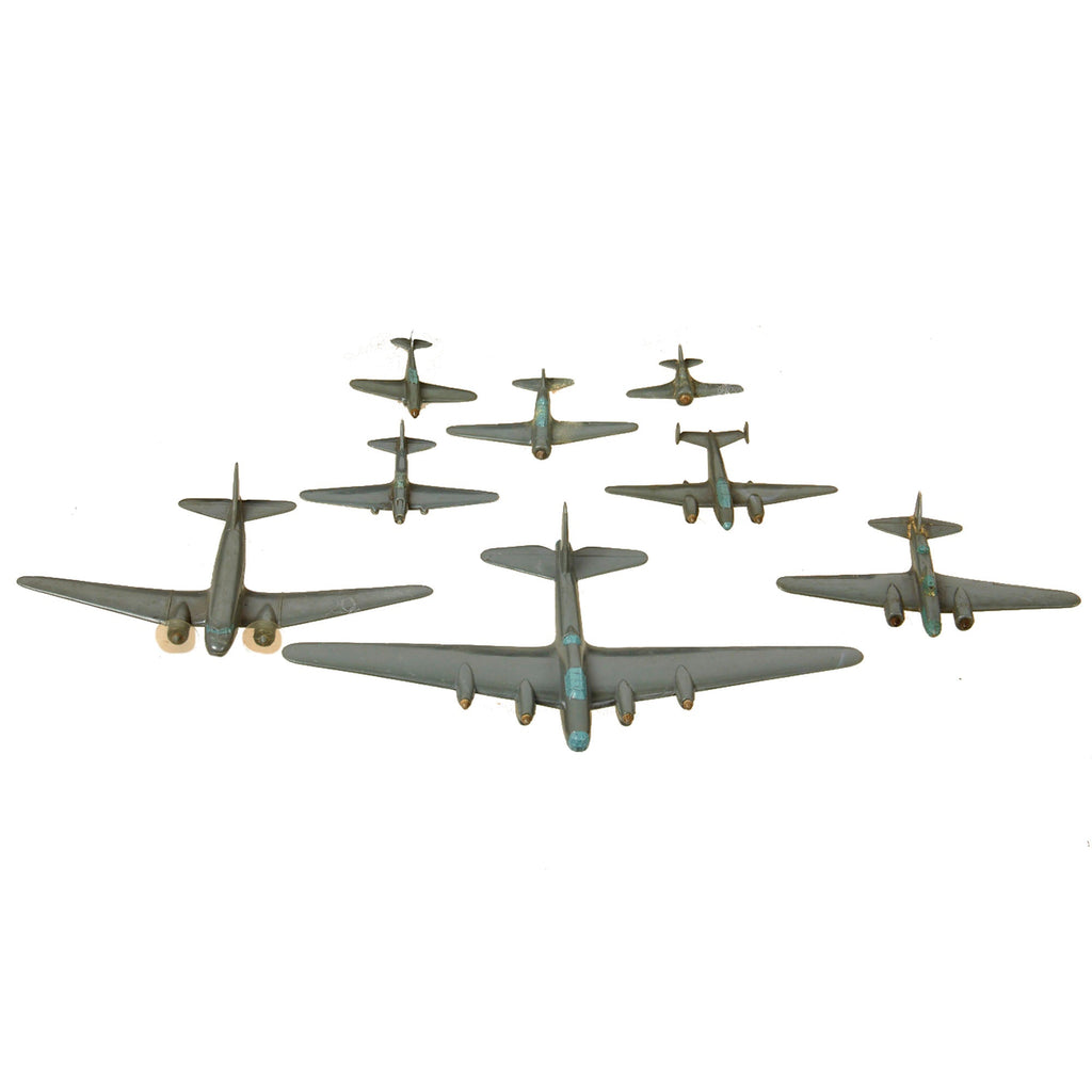 Original German WWII Soviet Russian Luftwaffe Recognition Model Airplanes by Wiking - Lot of 8 Original Items