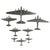 Original German WWII Soviet Russian Luftwaffe Recognition Model Airplanes by Wiking - Lot of 8 Original Items