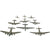Original German WWII German Luftwaffe Recognition Model Airplanes by Wiking - Lot of 9 Original Items