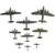 Original German WWII German Luftwaffe Recognition Model Airplanes by Wiking - Lot of 9 Original Items
