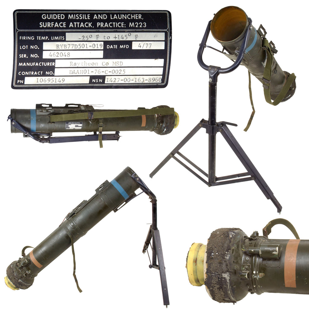 Original U.S. Persian Gulf War Practice M223 M47 Dragon Anti-Tank Guided Missile Launcher - Inert - Dated 1977 Original Items