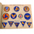 Original U.S. WWII Era U.S. Army Embroidered Insignia Album with 290 Patches Total in Original Box with Shoulder Patch Insignia Booklet - 11 ½ x 15 ½” Original Items
