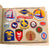 Original U.S. WWII Era U.S. Army Embroidered Insignia Album with 290 Patches Total in Original Box with Shoulder Patch Insignia Booklet - 11 ½ x 15 ½” Original Items