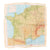 Original U.S. WWII Airborne "Zones of France" D-Day Silk Map - Dated March 1944 - WEA Western European Area - 22 ½” x 24” Original Items