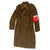 Original German WWII Organisation Todt OT-Obertruppführer NCO Earth Brown Wool Greatcoat with Armband Original Items