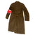 Original German WWII Organisation Todt OT-Obertruppführer NCO Earth Brown Wool Greatcoat with Armband Original Items