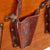 Original U.S. WWII Navy Colt .45 1911 Automatic Pistol Rack - Wood & Leather Construction Original Items
