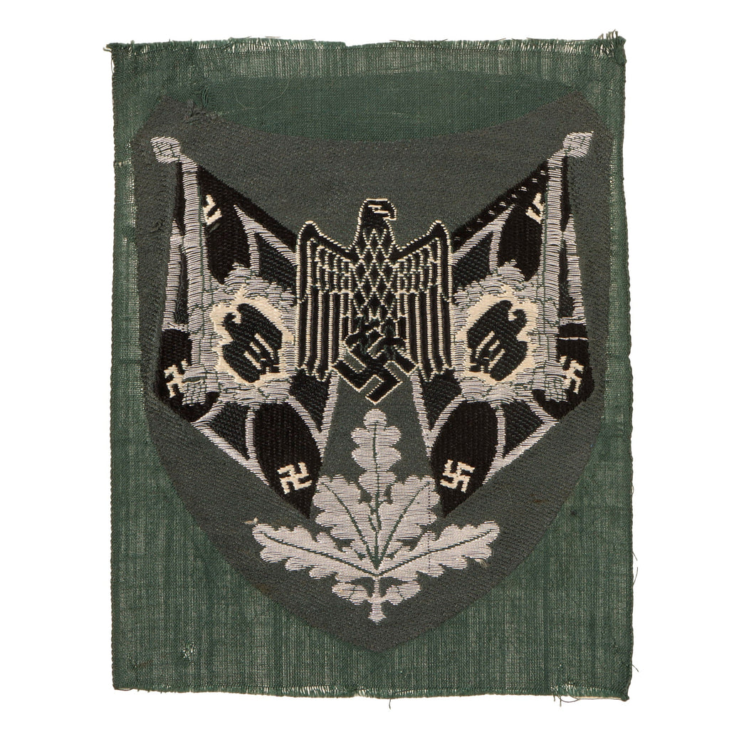 Original German WWII Heer Army Pioneer Corps Standard Bearer BeVO Embroidered Sleeve Patch - Unissued Original Items