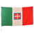 Original Italian WWI Multi-Piece Silk Kingdom of Italy Flag with Savoy Coat of Arms & Napoli Stamp - 37 x 64” Original Items