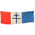 Original France WWII Very Large Free French Cross of Lorraine Flag - 34 x 98” Original Items