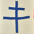 Original France WWII Very Large Free French Cross of Lorraine Flag - 34 x 98” Original Items