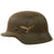 Original German WWII Luftwaffe Single Decal M40 Helmet with Relic Size 56 Liner - Stamped ET64 Original Items