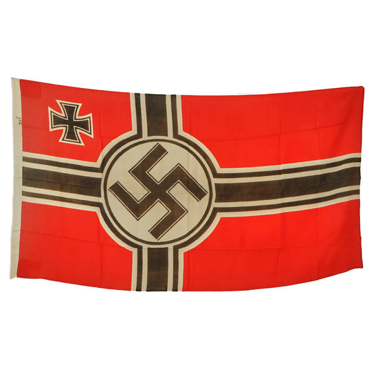 Original German WWII Kriegsmarine 100cm x 170cm Naval Battle Flag - Reichskriegsflagge Original Items
