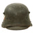 Original German WWII M16 Transitional Heer Army Single Decal Helmet with 59cm Liner & Chinstrap - Added Tricolor Shield - Stamped Si. 66 Original Items