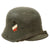 Original German WWII M16 Transitional Heer Army Single Decal Helmet with 59cm Liner & Chinstrap - Added Tricolor Shield - Stamped Si. 66 Original Items